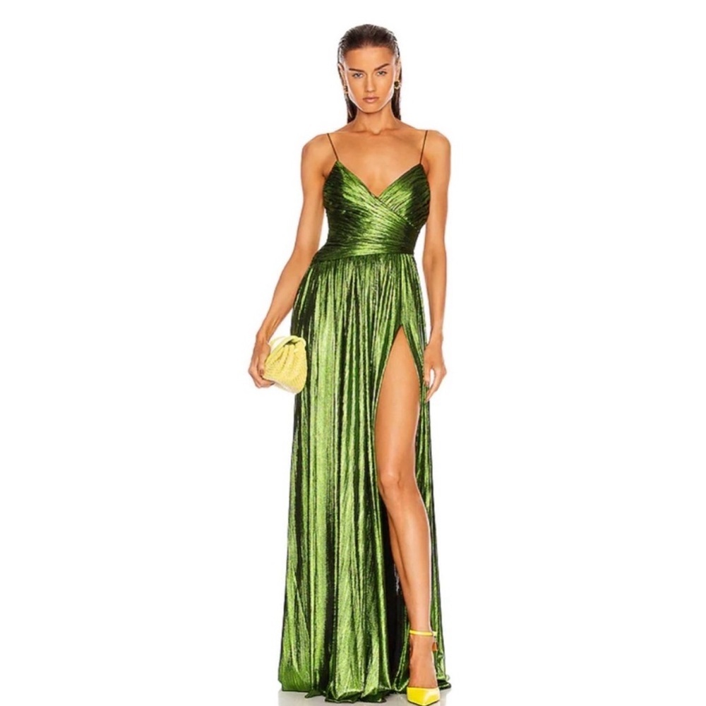 Retrofete Doss Metallic Green Maxi Formal Dress - Picture 13 of 13